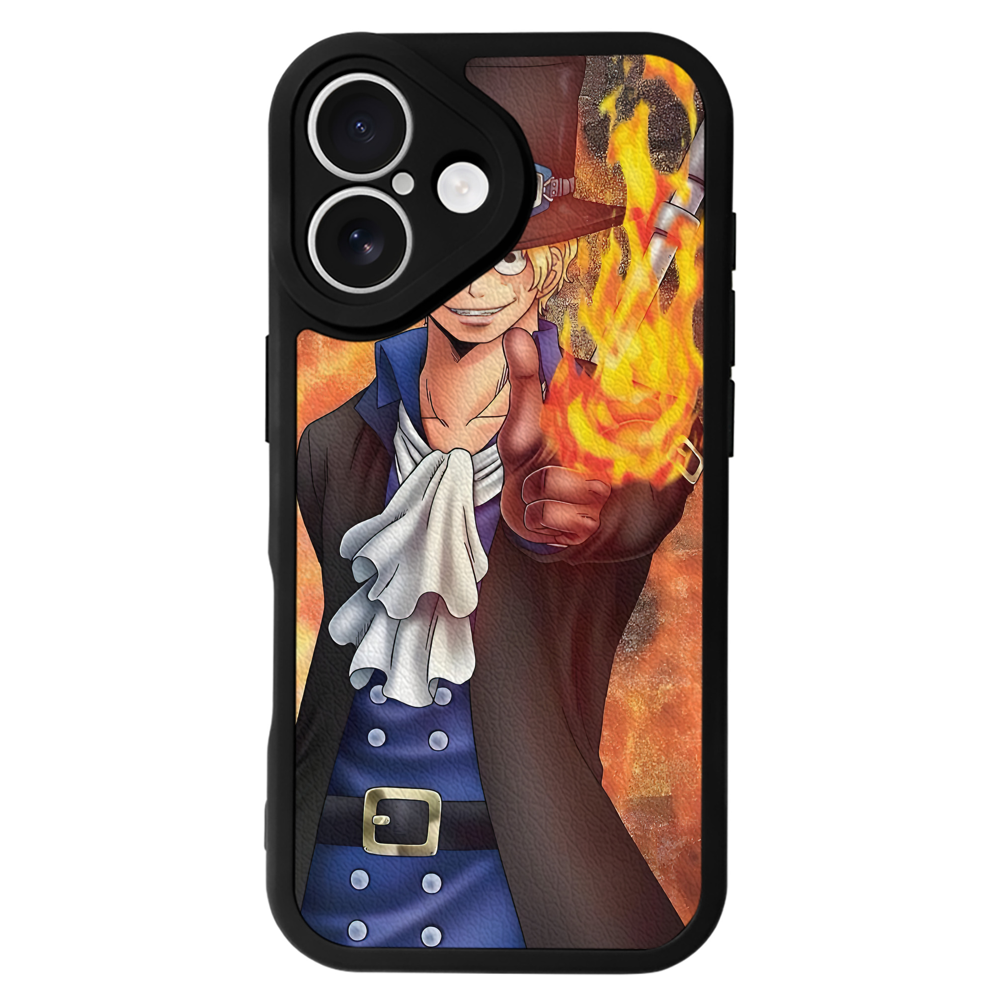 （画像用） ワンピース ONE PIECE 【iPhone 16シリーズ対応】シリコンスマホケース（レザー調） 材質：シリコン